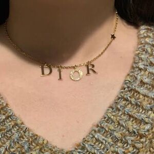 Gold Letter Charm Necklace